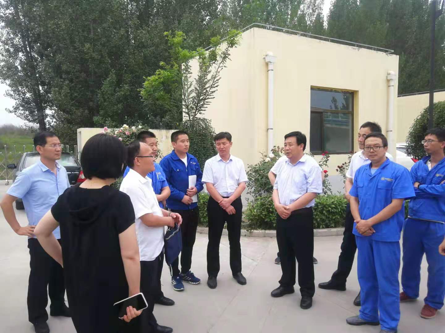 韩城市委常委、副市长张新庄到水环境公司韩城市金城区污水处理厂调研